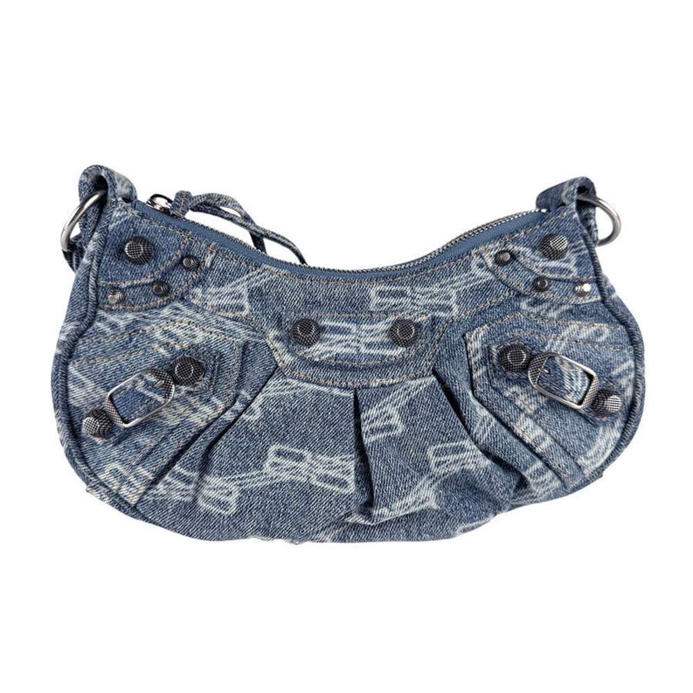 Balenciaga Shoulder Bag Le Cagole Denim Blue